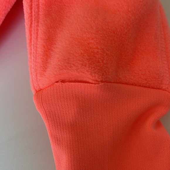 Free People Movement Great Heights Neon Fleece Pullover Orange Thumbholes Size S - Picture 11 of 12